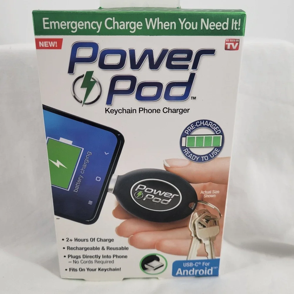 Ontel Power‎ Pod Keychain Phone Charger For Android